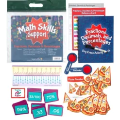 Really Good Stuff® Math Skills: Grade 4-6 - Fractions, Decimals, & Percentages