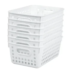 Really Good Stuff® Medium Baskets - Set of 6 -White