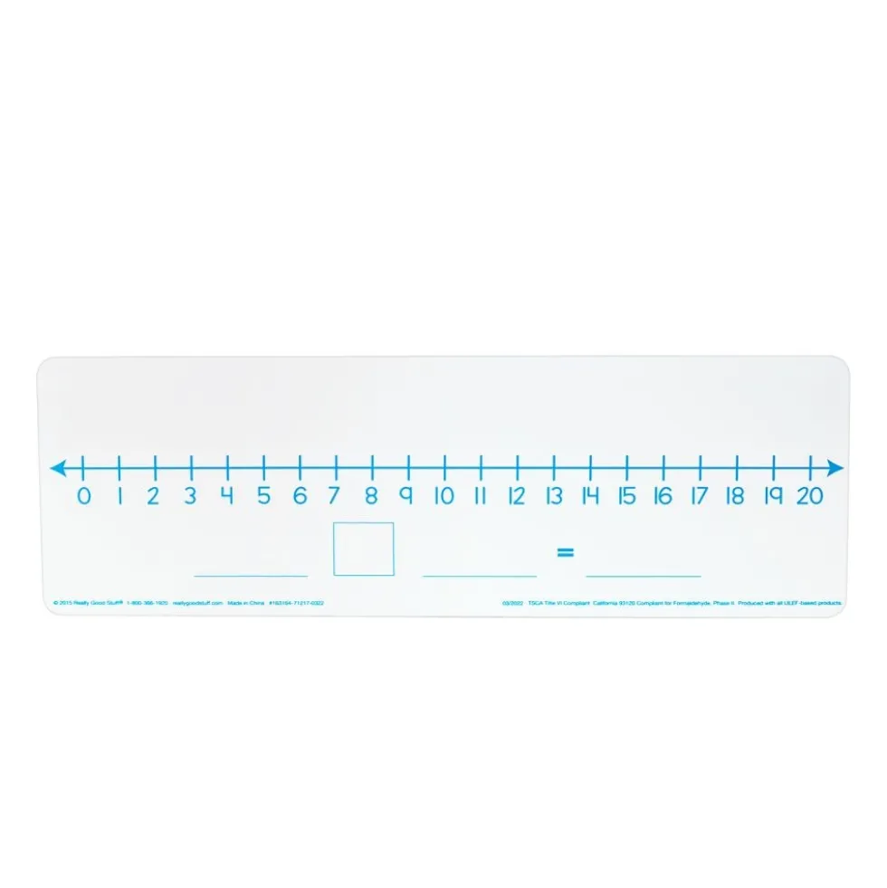 Really Good Stuff® Number Lines 0-10 and 0-20 Dry-Erase Boards - 6 Boards
