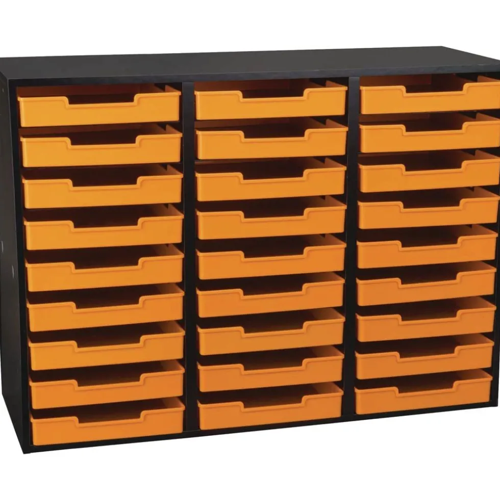 Really Good Stuff® Orange 27-Slot Mail Center With Orange Trays