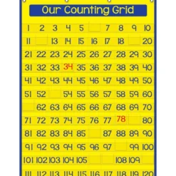 Really Good Stuff® Our Counting Grid Pocket Chart™ - 120 Number Cards