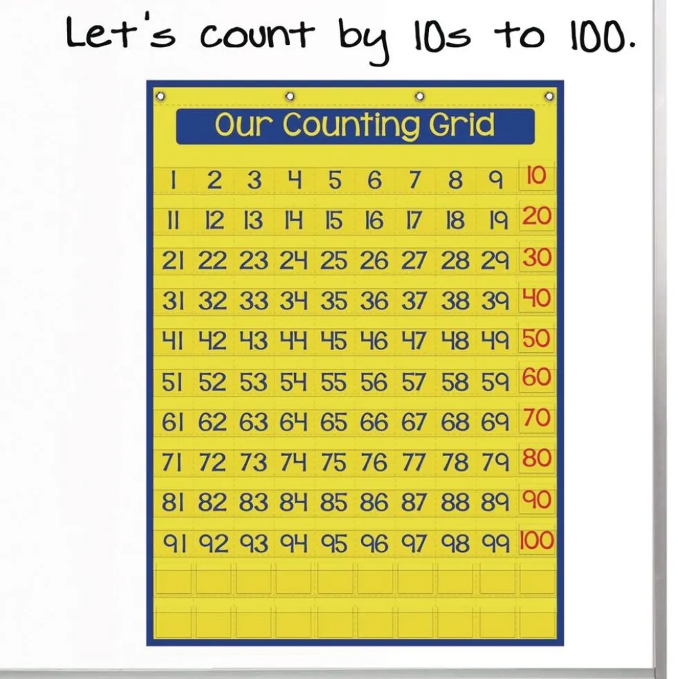 Really Good Stuff® Our Counting Grid Pocket Chart™ - 120 Number Cards