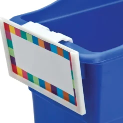 Really Good Stuff® 12-Pack Universal Basket And Bin Label Holders With Labels