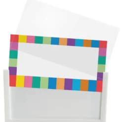 Really Good Stuff® 12-Pack Universal Basket And Bin Label Holders With Labels