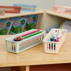 Really Good Stuff® Pencil Baskets - Boho - Set of 6 Baskets & Lids