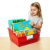 Really Good Stuff® Picture Book Library Bins with Dividers - Primary Set of 4