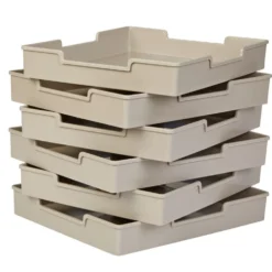 Really Good Stuff® Plastic Trays - Tan, 6 Pack