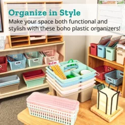 Really Good Stuff® Plastic Trays - Boho Set of 6