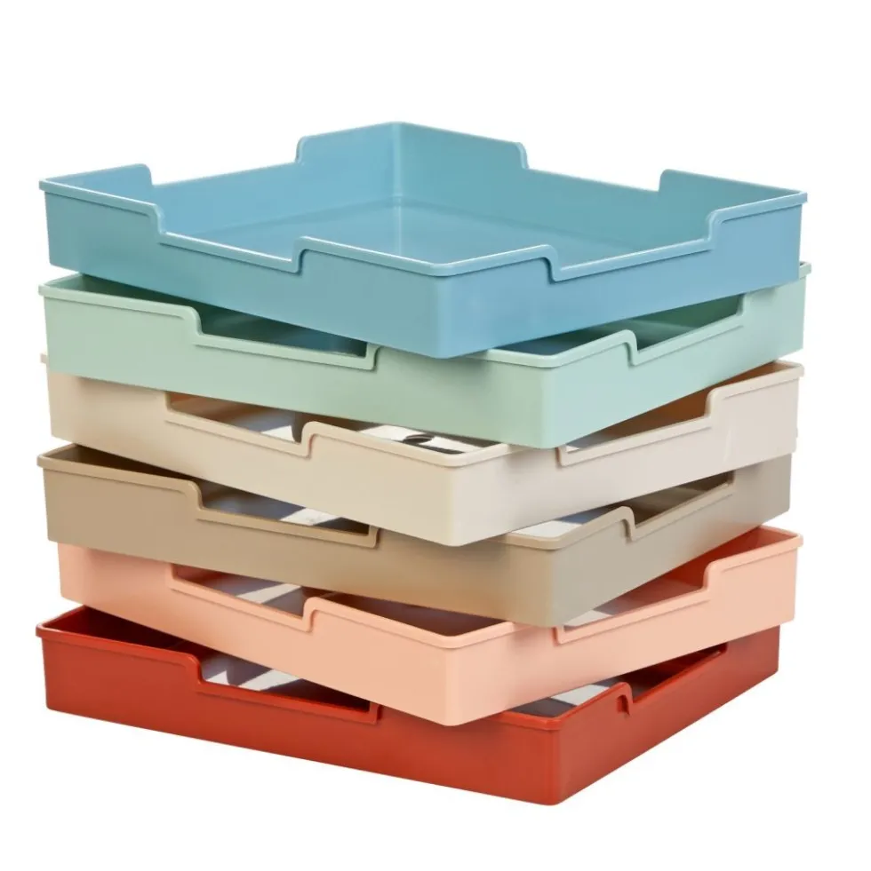 Really Good Stuff® Plastic Trays - Boho Set of 6