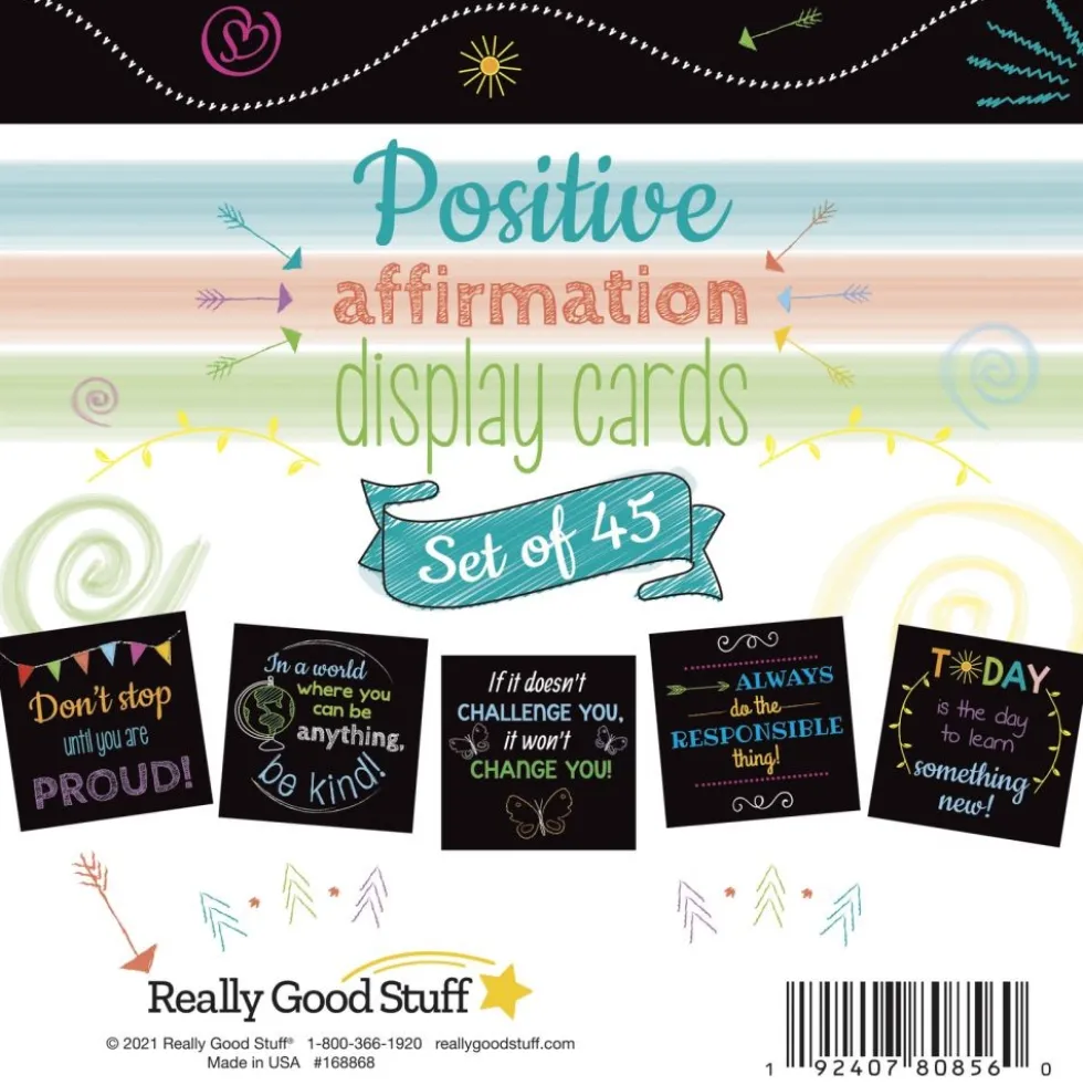Really Good Stuff® Positive Affirmations Display Cards - Set of 45