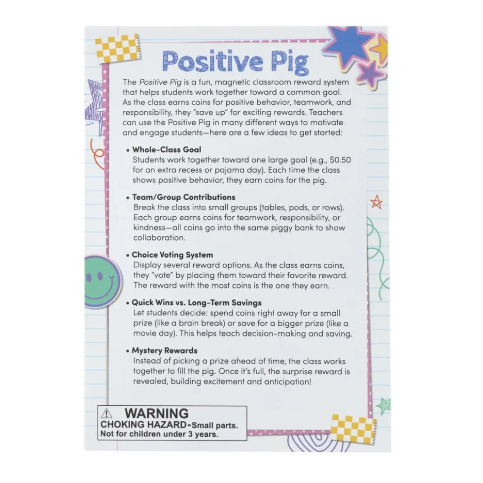 Really Good Stuff® Positive Pig Magnetic Classroom Reward System