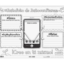 Really Good Stuff® Ready-To-Decorate® Spanish Growth Mindset Proud Of My #SELFIE Posters - Set of 24