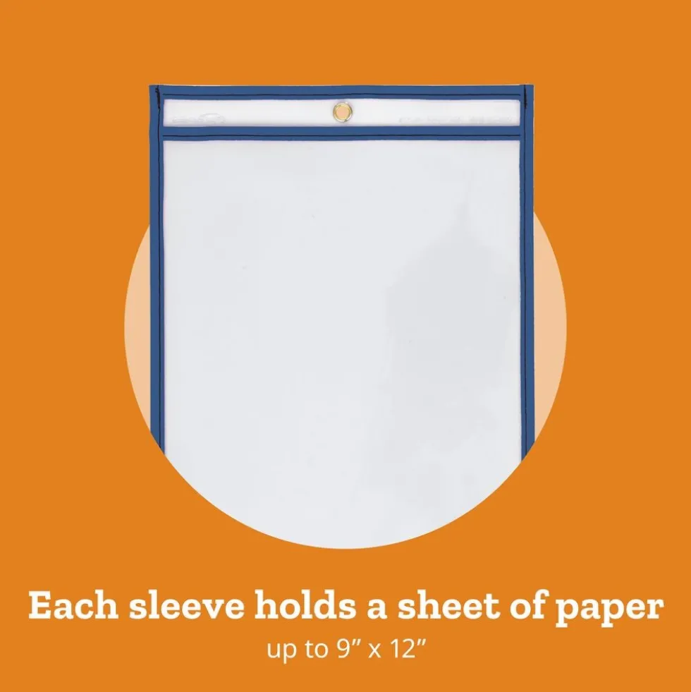 Really Good Stuff® Re-Markable™ Dry Erase Sleeves - Bold Vibes - 6 Colors
