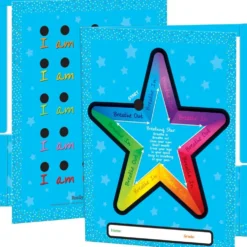 Really Good Stuff® Sensory Breathing Star Tactile Calming Folders - 2 Pocket - 12 Pack