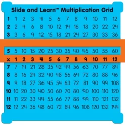 Really Good Stuff® Slide and Learn Multiplication Grids - Set of 12