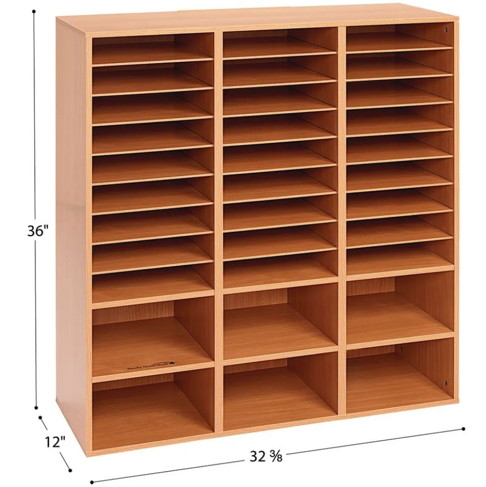 Really Good Stuff® 27-Slot Mail And Supplies Center With 27 Trays, 6 Cubbies, And Baskets - Grouping