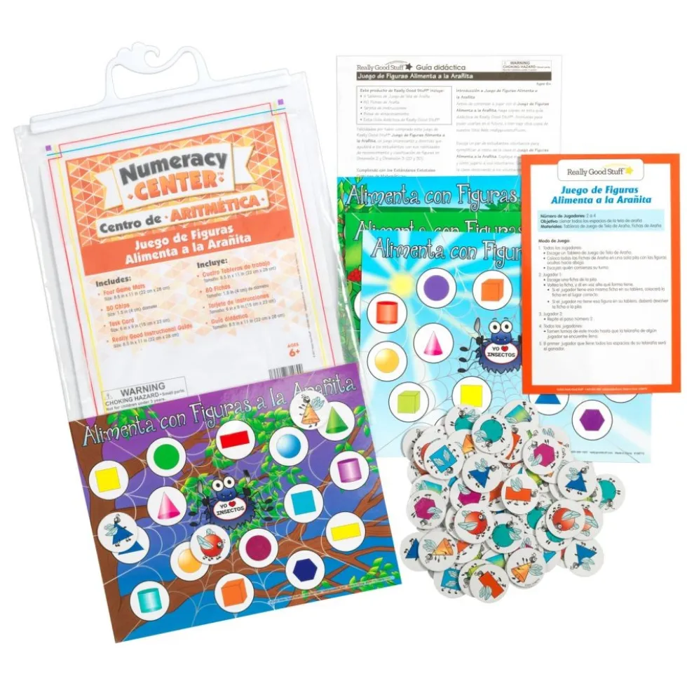 Really Good Stuff® Spanish Math Skills Numeracy Centers Grades Pre K-2 (Centros de Aritmetica)