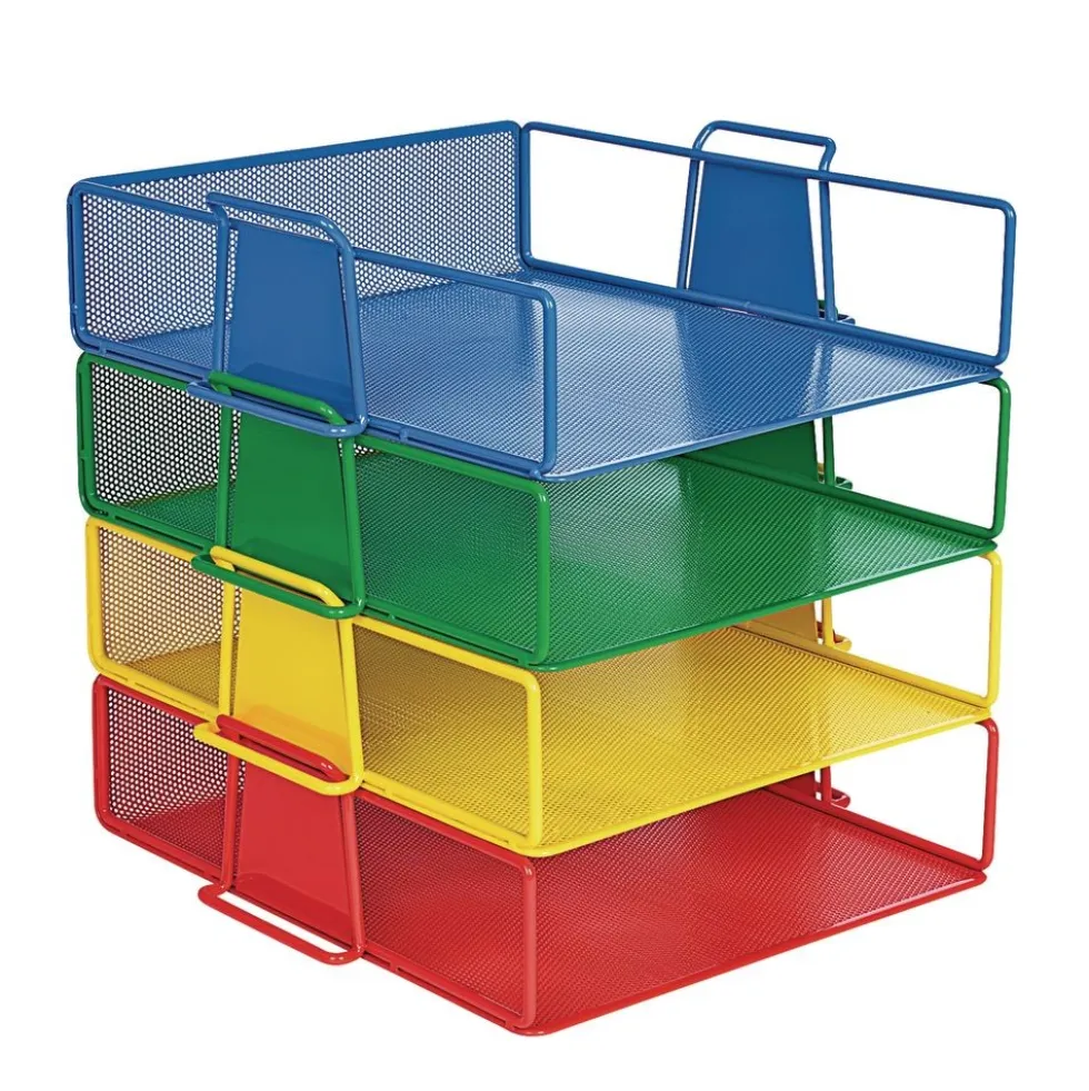 Really Good Stuff® Stackable Wire Letter Trays - Set of 4 Colors