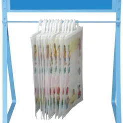 Really Good Stuff® Store More Hang-Up Totes And Sturdy Rack™ - 1 rack, 12 storage bags