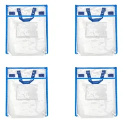 Really Good Stuff® Store More® Large Clear Book Pouch Cool and Calm - 4 Pack