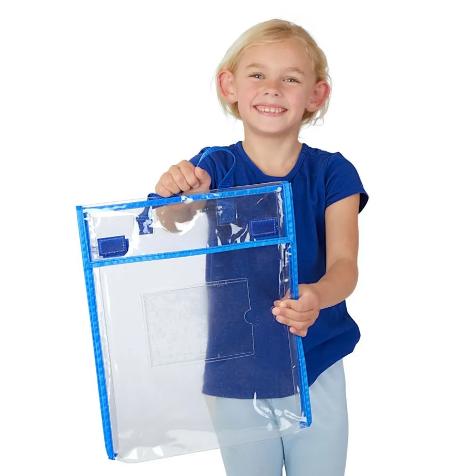 Really Good Stuff® Store More® Medium Clear Book Pouch Cool and Calm - Single