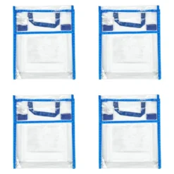 Really Good Stuff® Store More® Medium Clear Book Pouch Cool and Calm - 4 Pack