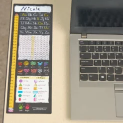 Really Good Stuff® Vertical Chalkboard-Style Desktop Helpers™, Vinyl, Self-Adhesive- Set of 24 - Primary
