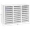 Really Good Stuff® White 27-Slot Mail Center With Tan Trays