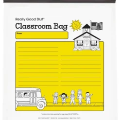 Reusable Classroom Take-Home Bags with Zip Top - Set of 30