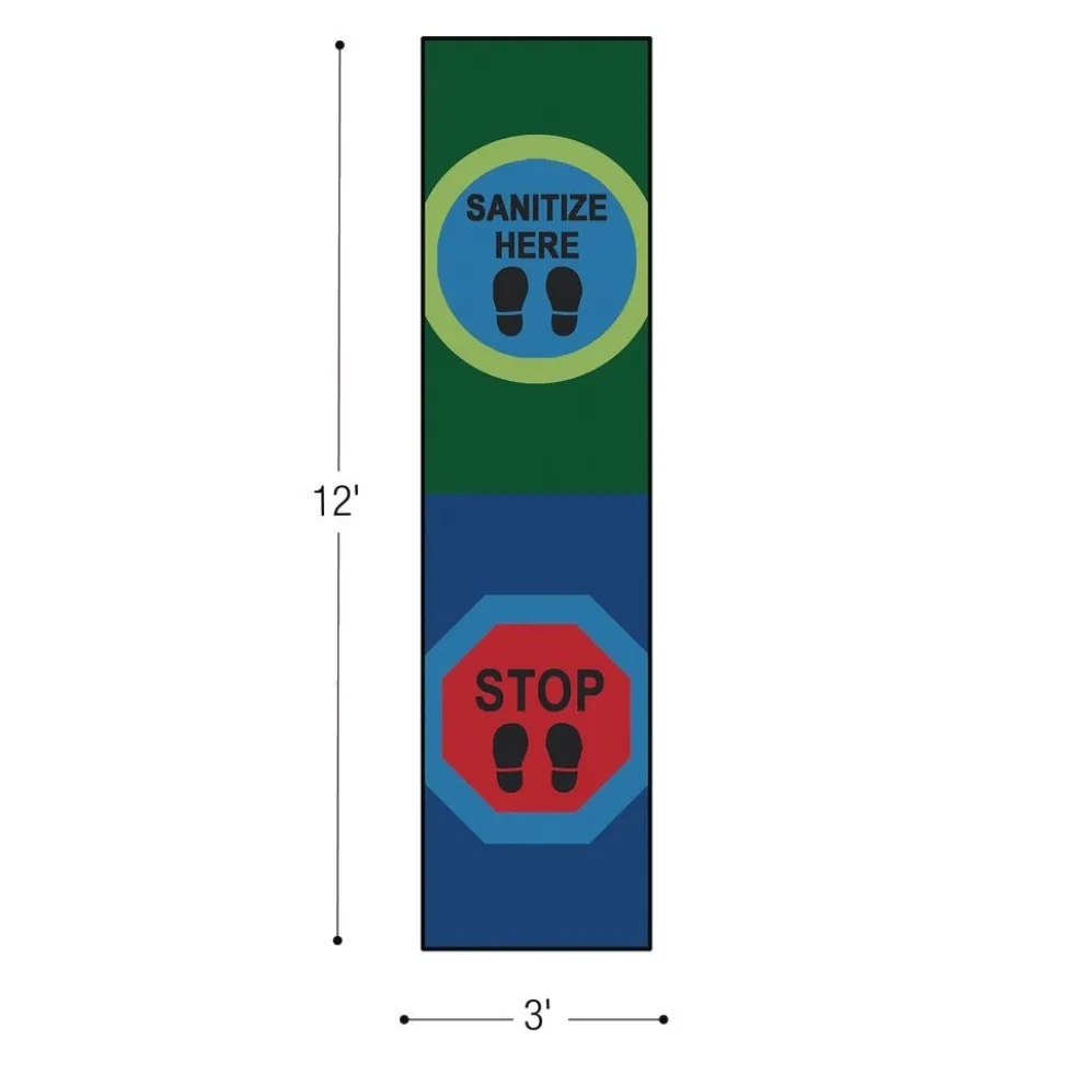 Sanitize Here Carpet Runner, 12' x 3'