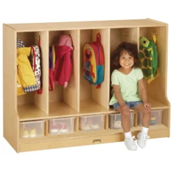 5-Section Locker with Step and Trays