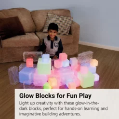 Sensory ICT Glow Construction Blocks - Set of 12