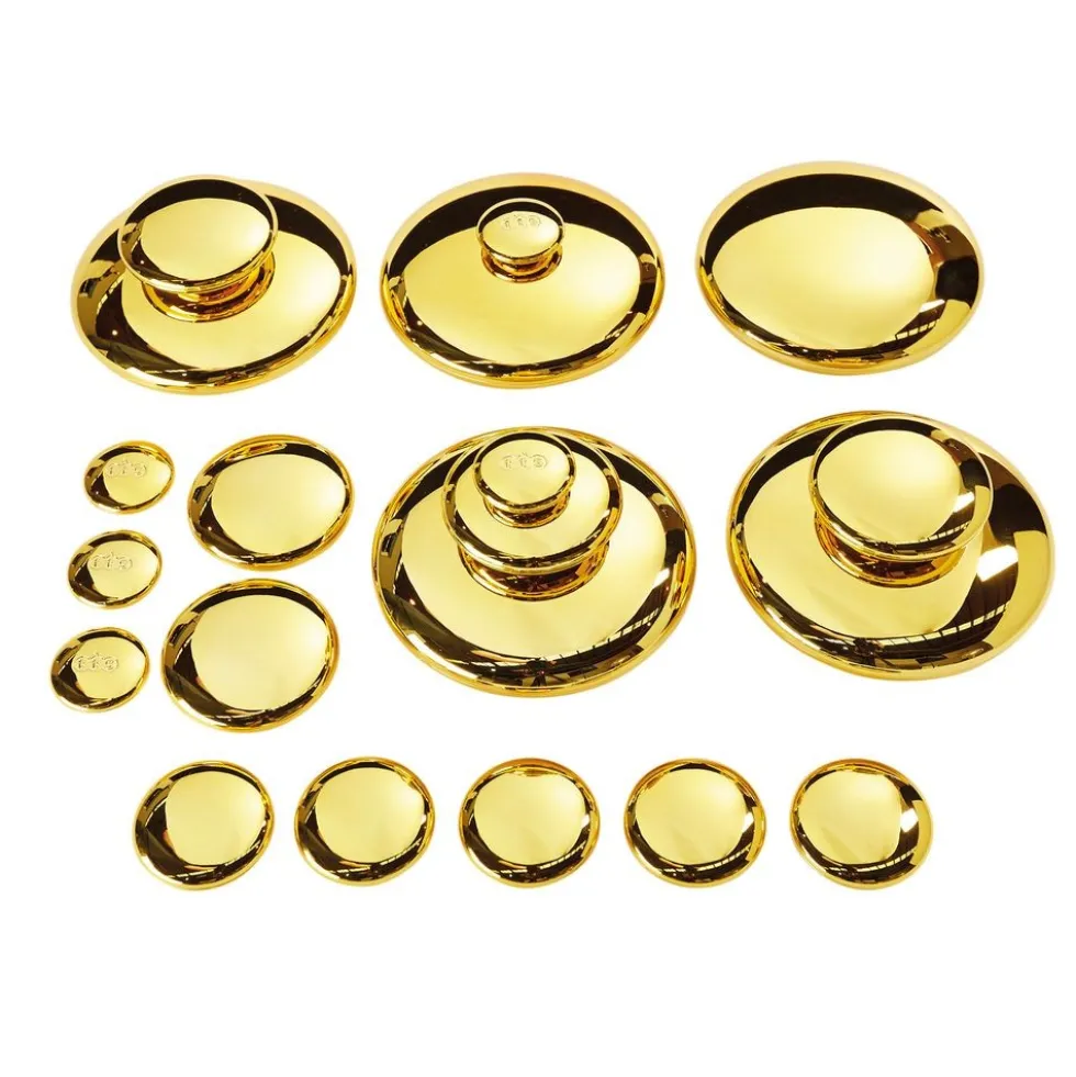 Sensory Mirrored Stacking Pebbles Gold - 20 Pack
