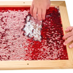 Sequin Motor Skills Frame- Red 14