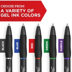 Sharpie® S-Gel, Gel Pens, Medium Point (0.7mm), Assorted Colors, 4 Count