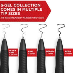 Sharpie® S-Gel, Gel Pens, Medium Point (0.7mm), Assorted Colors, 4 Count