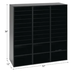 27-Slot Mail And Supplies Center With 6 Cubbies