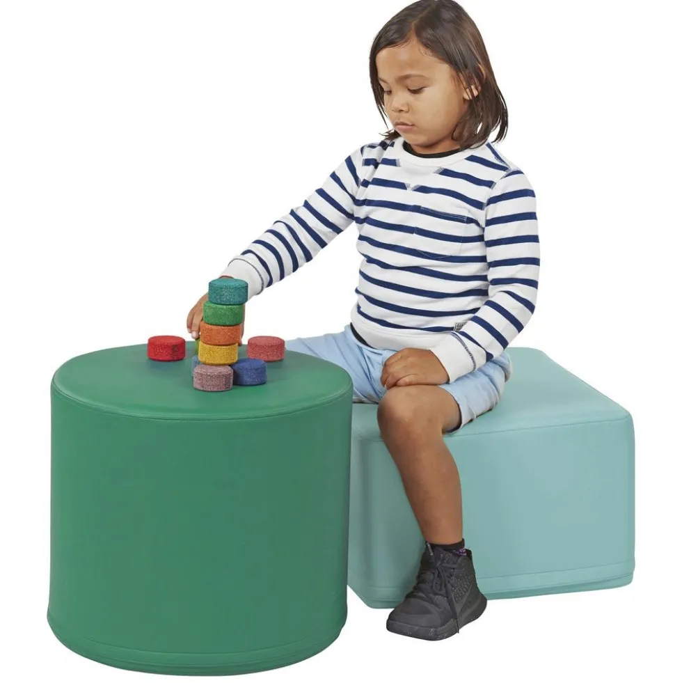 SoftScape 18in Round Ottoman - 4-Piece