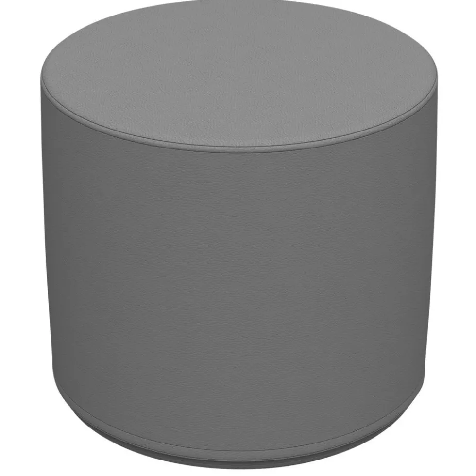 SoftScape 18" Round Ottoman 16" Height - Gray
