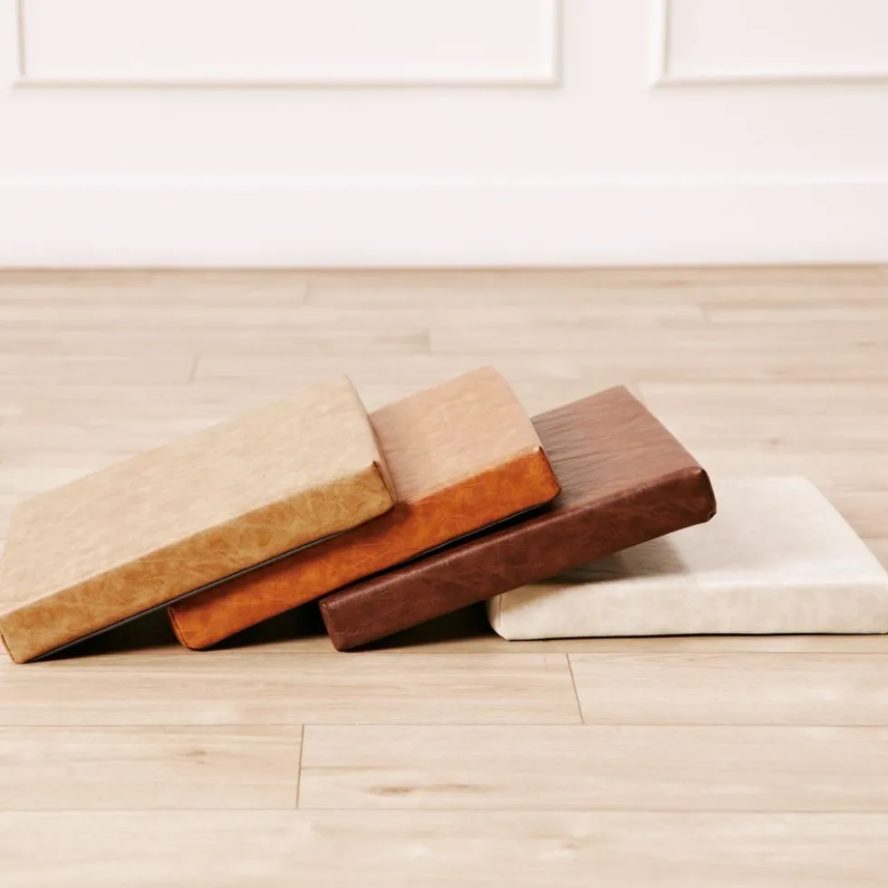 SoftScape 15" Square Floor Cushions, 4-Piece - Distressed Assorted