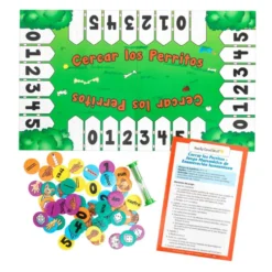 Spanish Fence the Puppies - Subitizing Numeracy Center Grades PreK-K (Centro de Aritmetica - Juego de Enumeracion)