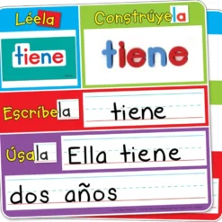 Spanish Magnetic Read, Build, And Write Boards With Magnetic High-Frequency Words And Letters Kit - 1 multi-item kit