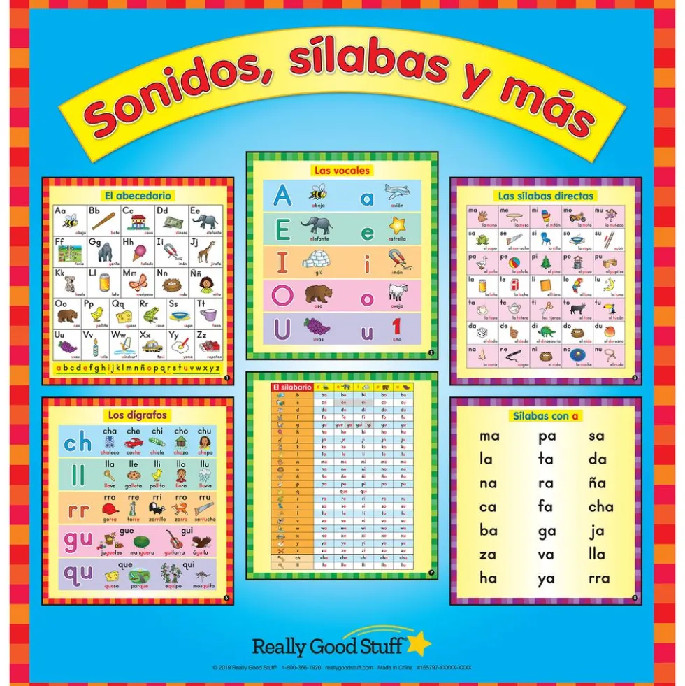 Spanish Sounds, Syllables, And More Flip Chart (Sonidos, sílabas y más) - 1 flip chart