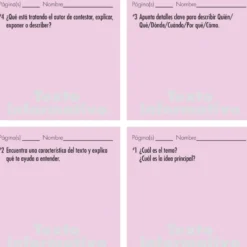 Spanish Study Stickies™: Informational Text Comprehension Questions - 600 sticky notes