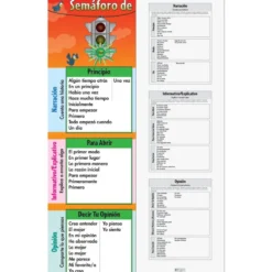 Spanish Traffic Light Transition Words and Phrases Jumbo Poster (Semáforo de Palabras y Frases de Transición Poster Gigante) - 3 banners