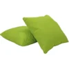 15" Square Indoor/Outdoor Pillow, 2 Pack - Lime Green