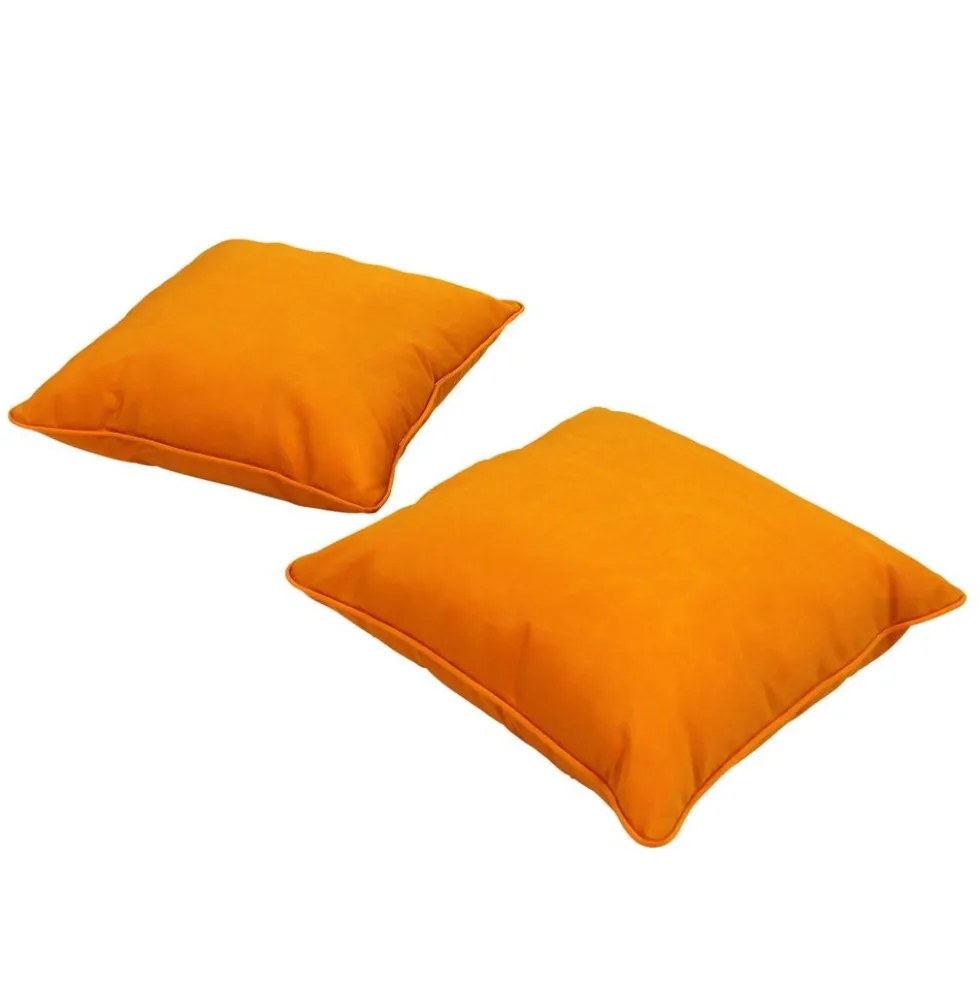15" Square Indoor/Outdoor Pillow, 2 Pack - Marigold