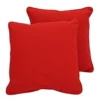 15" Square Indoor/Outdoor Pillow, 2 Pack - Red