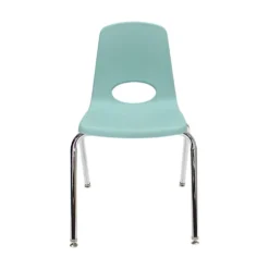 18" Stack Chair with Swivel Glides, 4-Pack-Seafoam