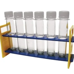 Steve Spangler Science® Large Plastic Test Tubes with Caps and Rack - 6 test tubes, 1 rack